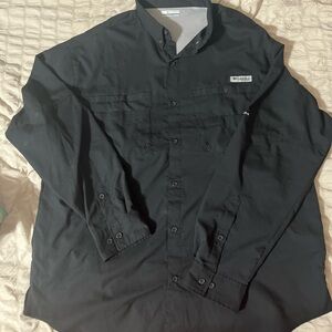 Columbia Men's Black Casual Button Down Shirt